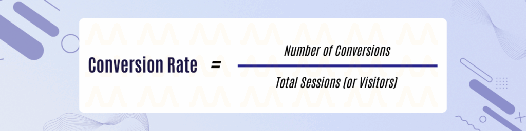 Conversion rate formula graphic